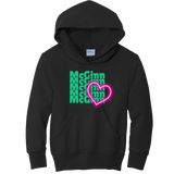 McGinn Elementary 'Neon Heart' Youth Core Fleece Pullover Hooded Sweatshirt